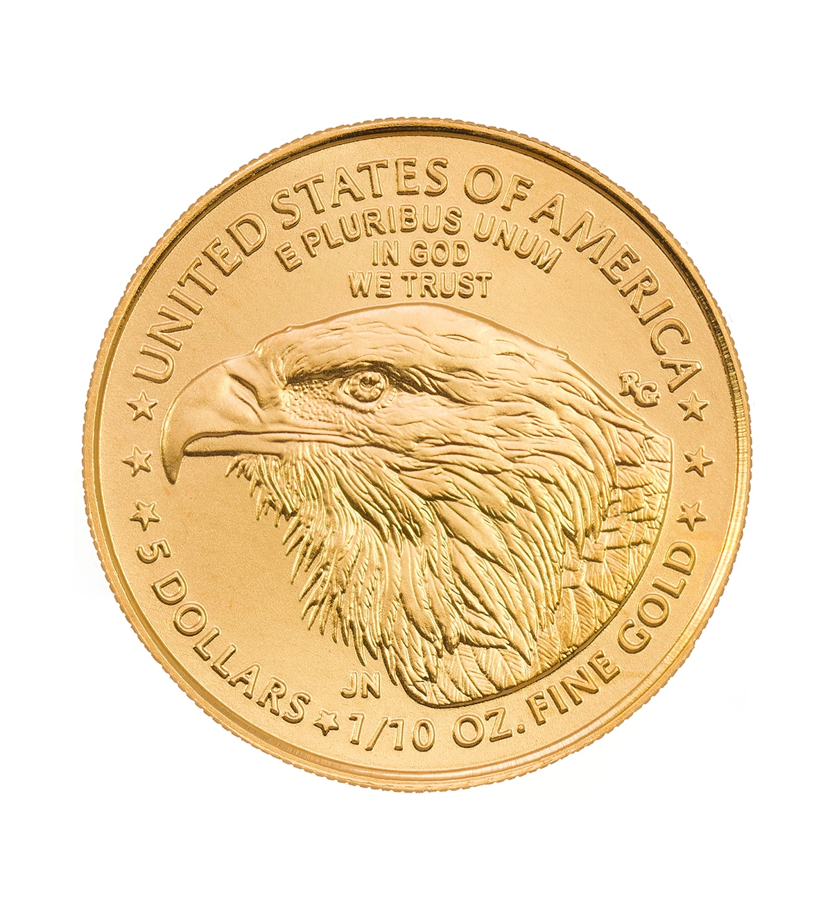 Moneda Eagle Oro 1/10 oz 2022 cara - INVERMONEDA