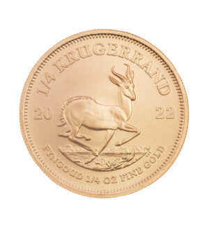 Moneda Krugerrand Oro ¼ oz 2022 cara - INVERMONEDA