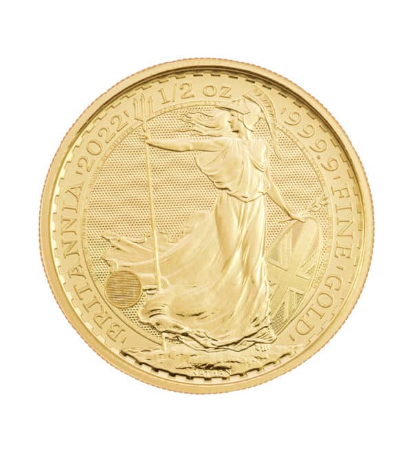 Moneda Oro Britannia 1_2oz 2022 cara - INVERMONEDA