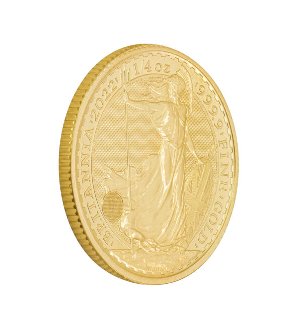 Moneda Oro Britannia 1_4oz 2022 back - INVERMONEDA