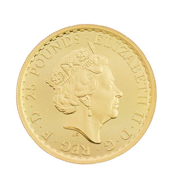 Moneda Oro Britannia 1_4oz 2022 front - INVERMONEDA