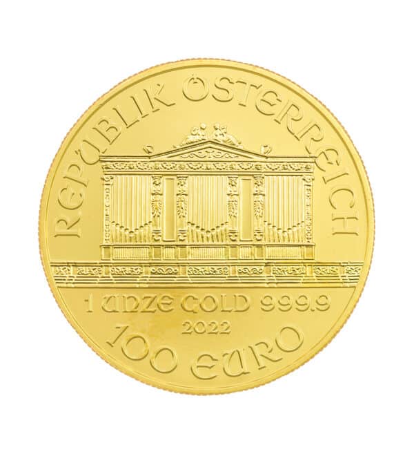 Moneda Oro Filarmonica 1oz 2022 cruz - INVERMONEDA