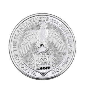 Moneda Falcon of Plantagenet de Plata de 2oz del 2019 cara - INVERMONEDA