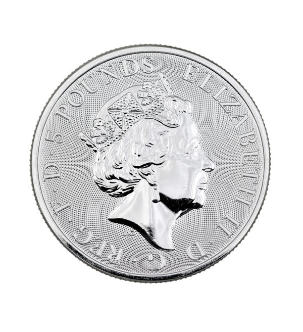 Moneda Falcon of Plantagenet de Plata de 2oz del 2019 cruz - INVERMONEDA