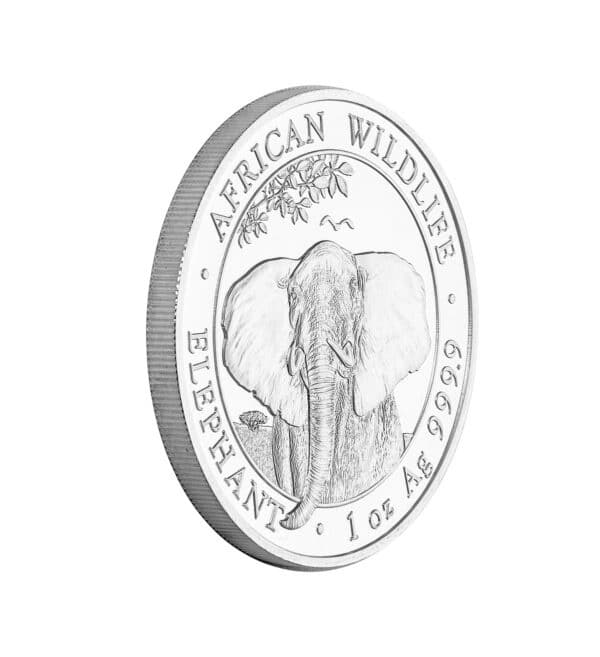 Moneda Elefante de Somalia Plata 1 oz 2021 back - INVERMONEDA
