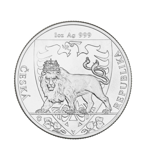 Moneda Czech Lion Plata 1oz 2020 cara - INVERMONEDA