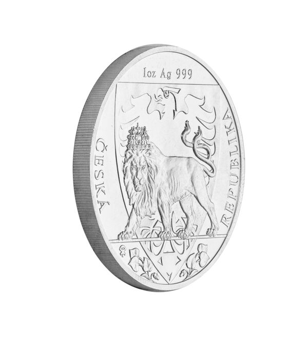 Moneda Czech Lion Plata 1oz front - INVERMONEDA