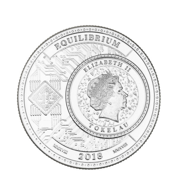 Moneda Equilibrium Plata 1 oz 2018 cara - INVERMONEDA