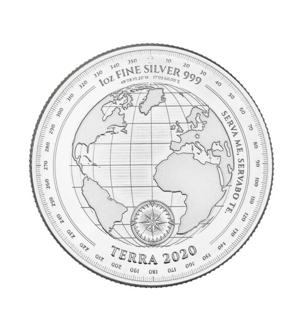Moneda Terra Plata 1oz 2020 cara - INVERMONEDA