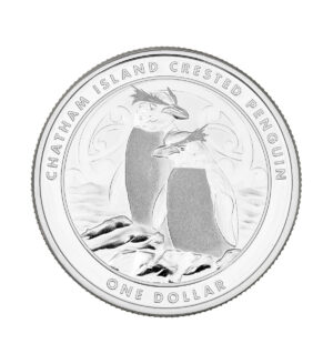 Moneda Plata Chatham Crested Penguin 1oz 2020 cara - INVERMONEDA