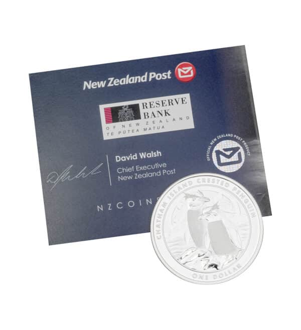 Moneda Plata Chatham Crested Penguin 1oz 2020 certificado 1 - INVERMONEDA