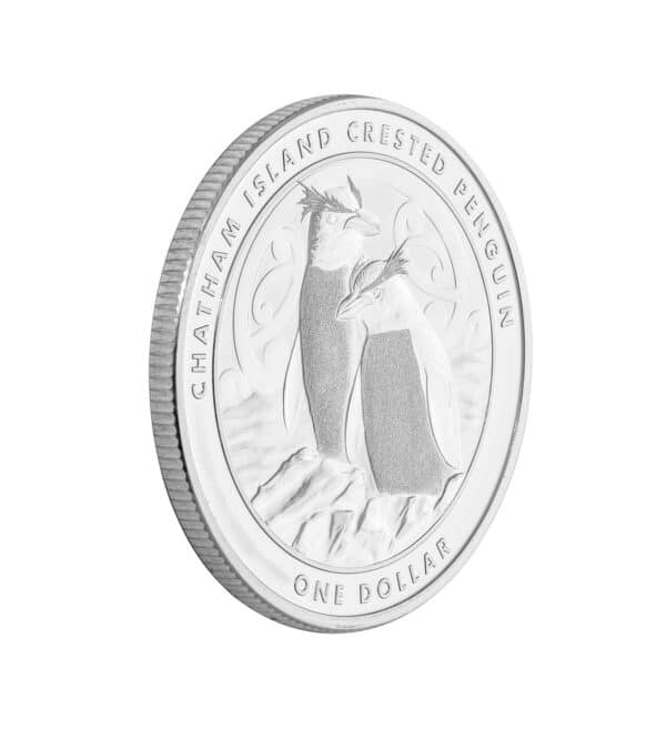 Moneda Plata Chatham Crested Penguin 1oz 2020 front - INVERMONEDA