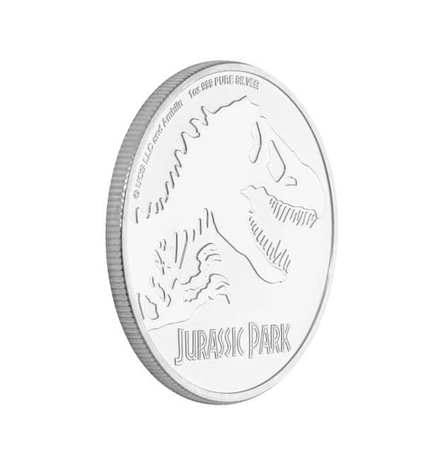 Moneda Plata Jurassic Park 1oz 2020 front - INVERMONEDA