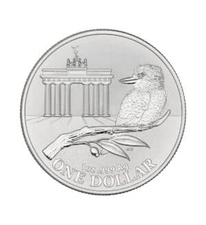 Moneda Kookaburra de Plata de 1oz del 2020 – Brandenburg Gate cara - INVERMONEDA