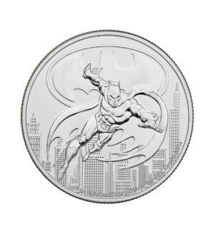 Moneda Batman Plata 1 oz 2021 cara - INVERMONEDA