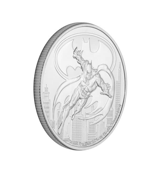 Moneda Batman Plata 1 oz 2021 back- INVERMONEDA