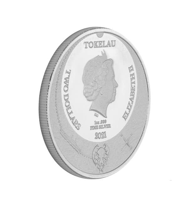 Moneda Cthulhu de Plata de 1oz del 2021 back - INVERMONEDA