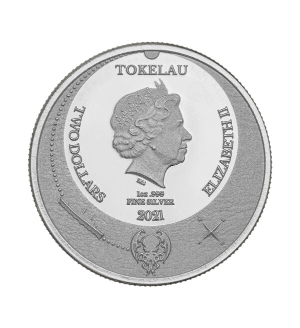 Moneda Cthulhu de Plata de 1oz del 2021 cruz - INVERMONEDA