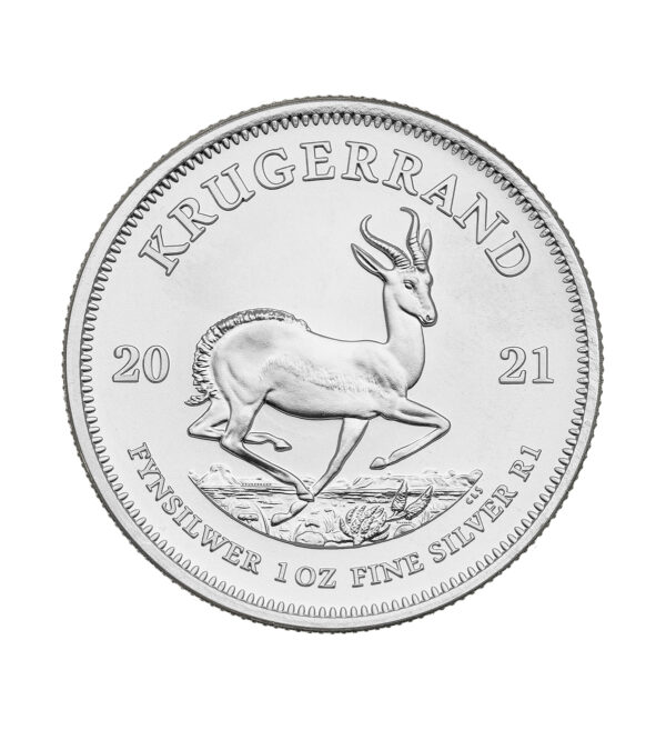 Moneda Krugerrand de Plata de 1oz del 2021 cara - INVERMONEDA
