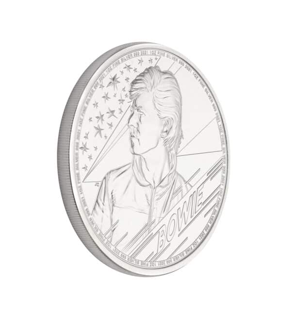Moneda David Bowie Plata 1oz 2021 - Serie Music Legends - front - INVERMONEDA