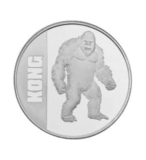 Moneda Kong Plata 1oz 2021 - Godzilla vs Kong - cara - INVERMONEDA