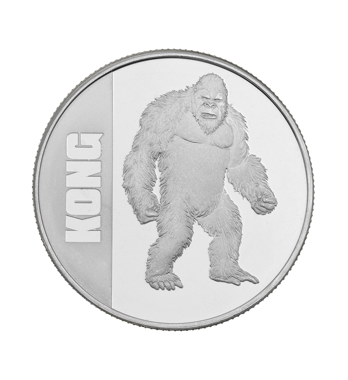 Moneda Kong Plata 1oz 2021 - Godzilla vs Kong - cara - INVERMONEDA