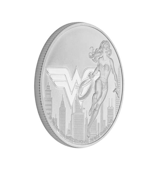 Moneda Wonder Woman Plata 1 oz 2021 front - INVERMONEDA