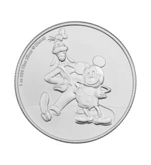 Moneda Mickey & Goofy Plata 1 oz 2021 cara - INVERMONEDA