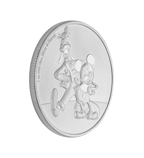 Moneda Mickey & Goofy Plata 1 oz 2021 front - INVERMONEDA