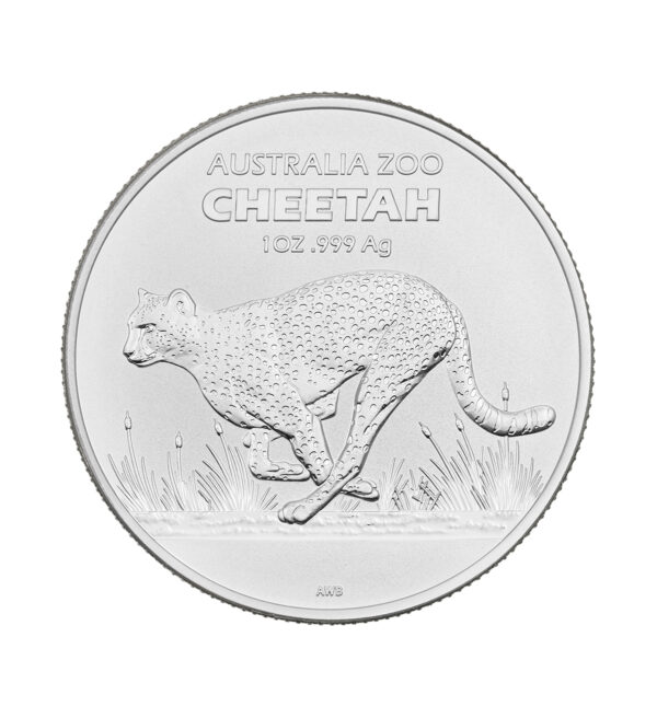 Moneda Cheetah de Plata de 1oz del 2021 cara - INVERMONEDA