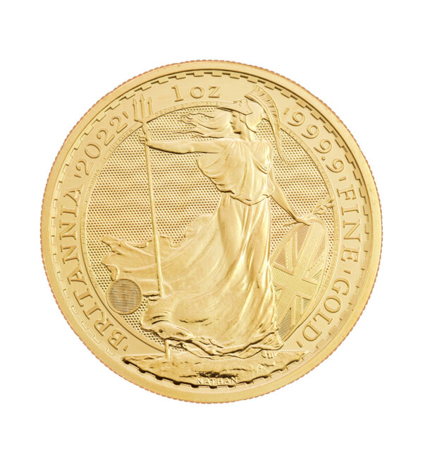 Moneda Oro Britannia 1oz 2022 cara - INVERMONEDA