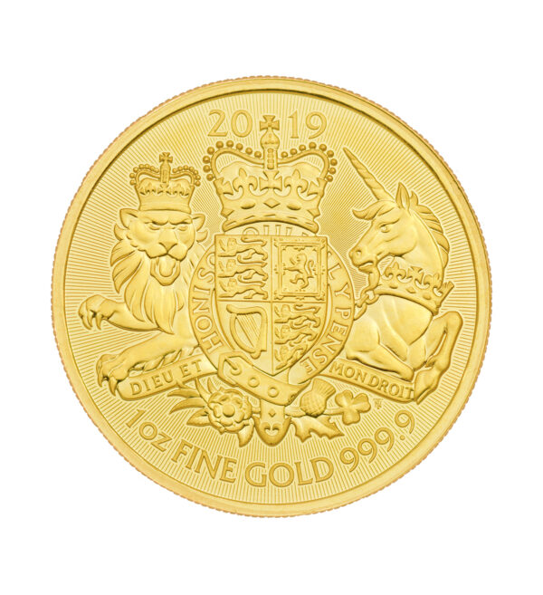 Moneda Oro Royal Arms 2019 cruz - INVERMONEDA