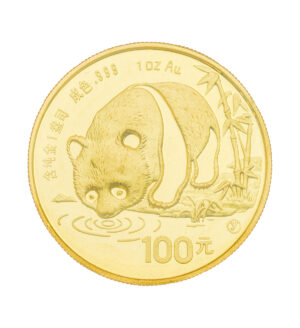 Moneda Panda China Oro 1oz 1987 cara - INVERMONEDA