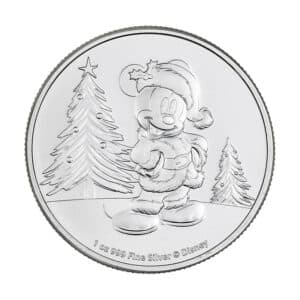 Moneda Mickey Mouse Navidad Plata 1oz 2019 - INVERMONEDA