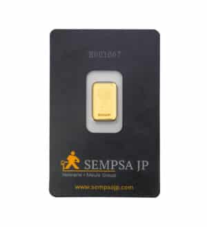 Lingote Oro Sempsa 2,5g cara - INVERMONEDA