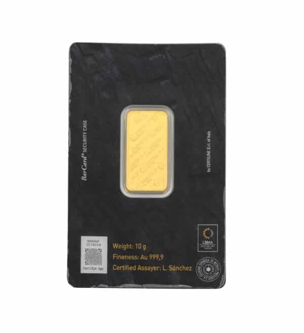 Lingote oro Sempsa 10G cruz - INVERMONEDA