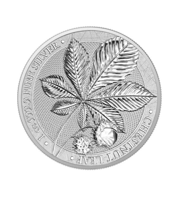 Moneda Chestnut Leaf Plata 1 oz 2021 - Serie Mythical Forest