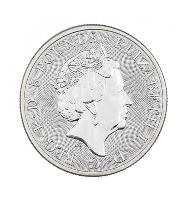 Moneda Unicorn of Scotland Plata 2 oz 2018 cruz - INVERMONEDA