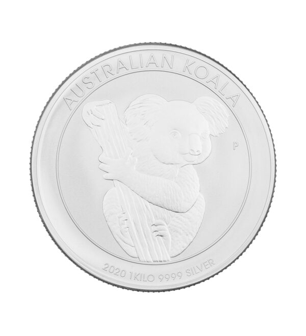 Moneda Koala Plata 1 kg 2020 cara - INVERMONEDA