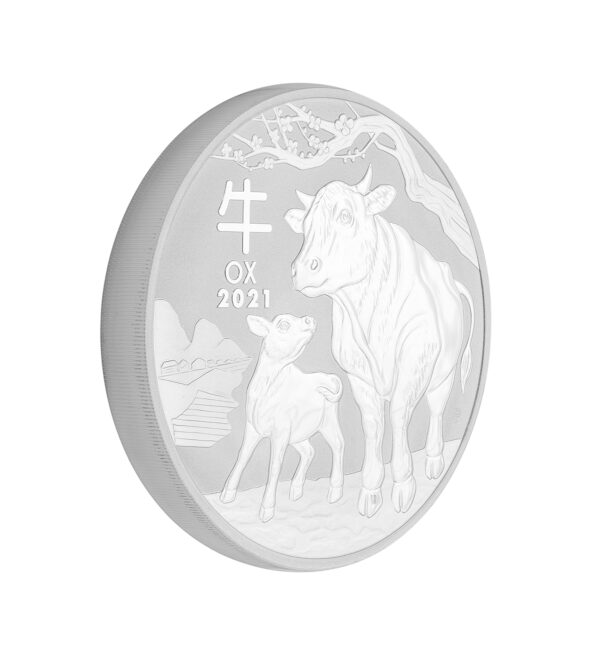 Moneda Year of the Ox Plata 1 kg 2021 front - INVERMONEDA
