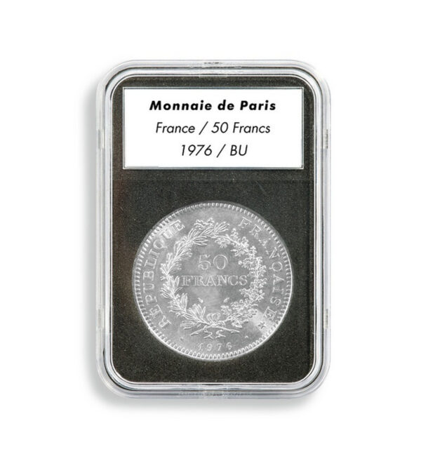 Caja Cápsulas rectangular para monedas de 41mm oro plata platino paladio | INVERMONEDA