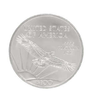 Moneda DE Platino American Eagle DE 1onza del 2022 BACK - INVERMONEDA