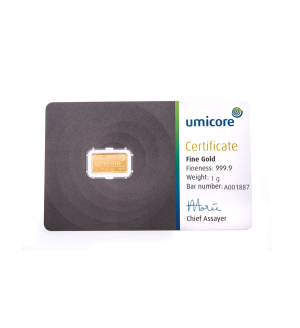 Lingote Oro Umicore 1 G – Minted