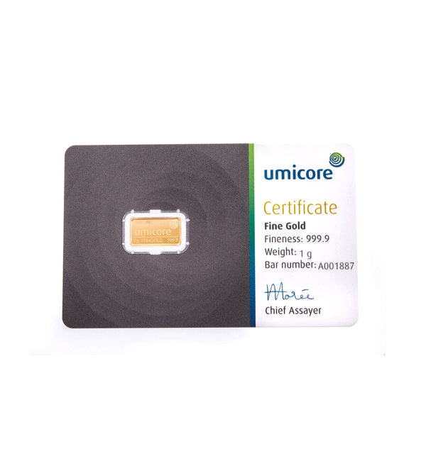 Lingote Oro Umicore 1 G – Minted