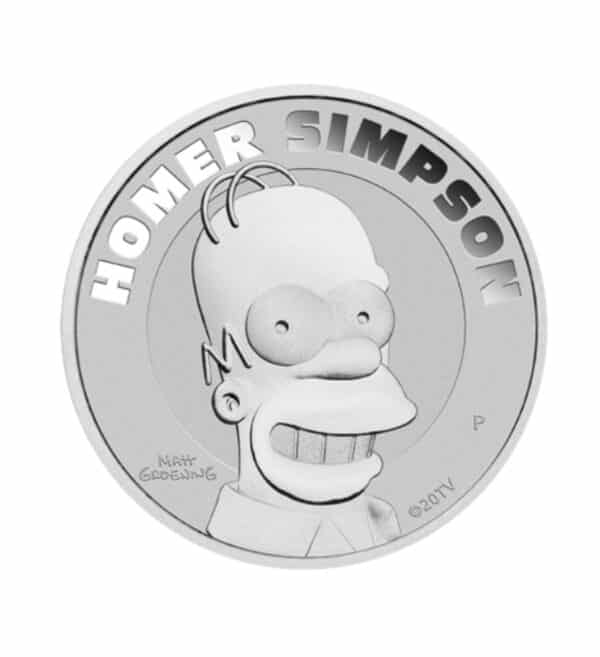 Moneda Plata Homer Simpson 1oz 2022 - INVERMONEDA