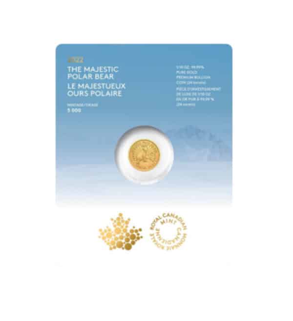 Moneda The Majestic Polar Bear Oro 1_10 oz 2022 back 2 - INVERMONEDA