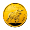 Moneda de Oro Toro de 1 onza del 2022 cara - INVERMONEDA