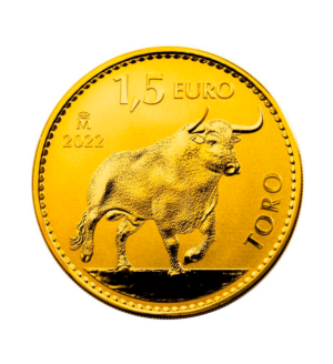 Moneda de Oro Toro de 1 onza del 2022 cara - INVERMONEDA