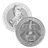 Lote de Monedas de Plata de 10 onzas de la serie Queen's Beasts (Bestias de la Reina) - Falcon of Platagenets del 2020 y White Horse of Hanover del 2021 | INVERMONEDA