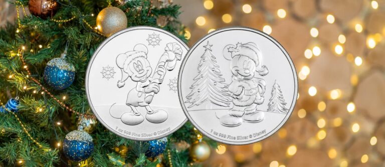 Monedas de oro y plata para regalar en Navidad